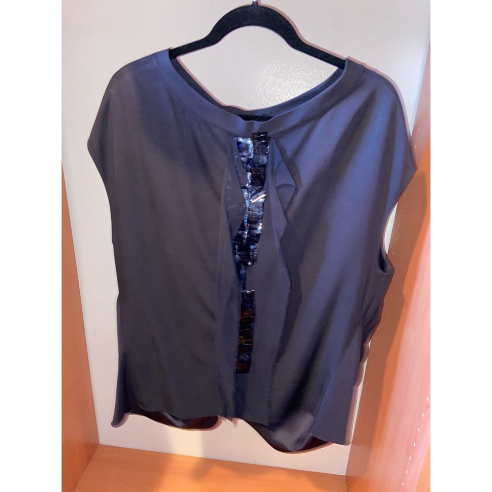 Vera Wang Sleeveless Blouse with Sequins